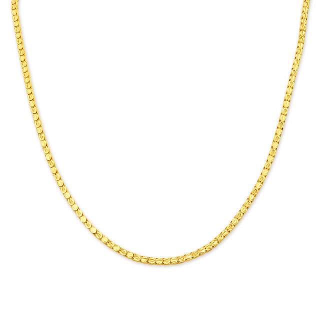 Ageless Yellow Gold Carved Box Chain 