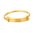 Minimalist 22 Karat Yellow Gold Overlap Bangle 