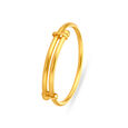 Minimalist 22 Karat Yellow Gold Overlap Bangle 2
