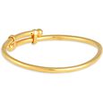 Minimalist 22 Karat Yellow Gold Overlap Bangle 3
