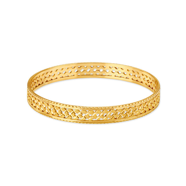 Beautiful Yellow Gold Triangular Trellis Bangles,,hi-res 2