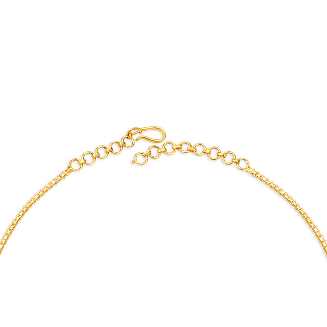 Classical Yellow Gold Beaded Necklace and Earrings Set 3