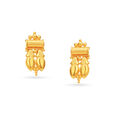 Classical Yellow Gold Beaded Necklace and Earrings Set 4