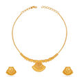 Magnificent Gold Necklace and Earrings Set 