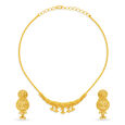 Lavish Yellow Gold Beaded Necklace and Earrings Set,,hi-res 
