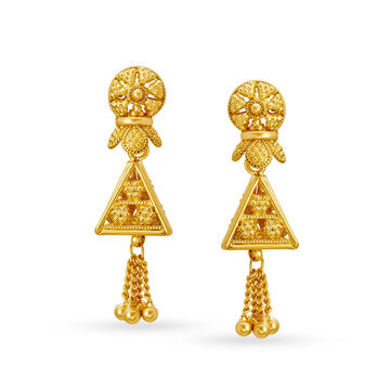 Artistic Fancy Gold Drop Earrings