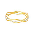 Debonair Yellow Gold Waved Bangle 