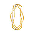 Debonair Yellow Gold Waved Bangle 2
