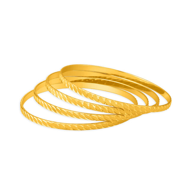 Textured Gold Bangles 