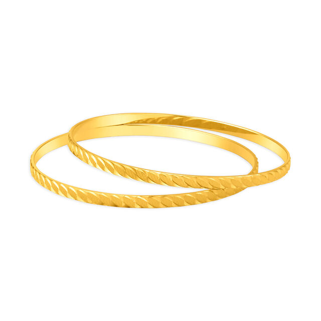 Textured Gold Bangles 2