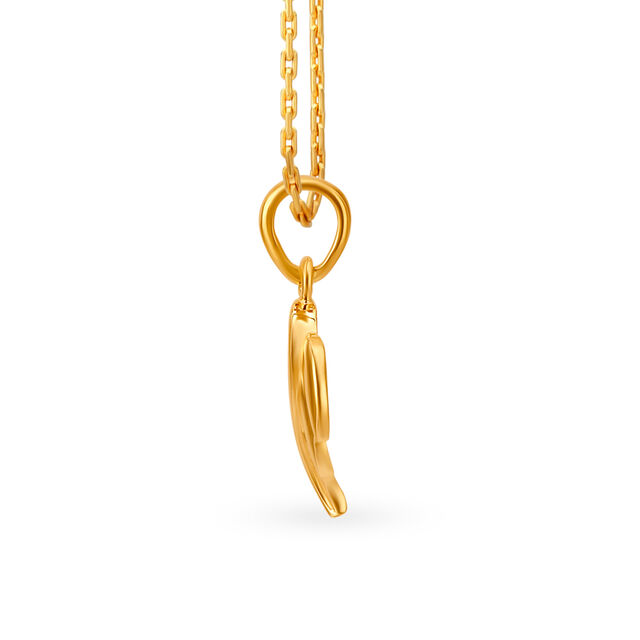 Charming Gold Leaf Pendant