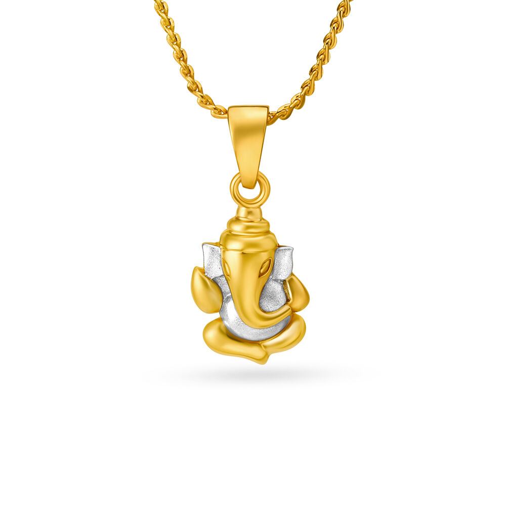 Buy Aesthetic Ganesha Gold Pendant at Best Price Tanishq US