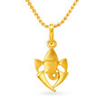 Eccentric Ganesha Gold Pendant,,hi-res 