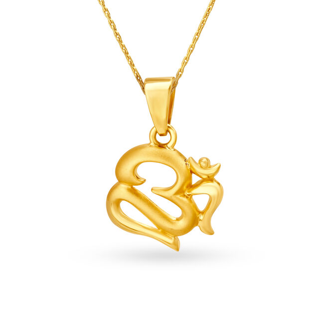 Beautiful 22 Karat Yellow Gold Om Motif Pendant