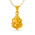Contemporary Ganesh Gold Pendant,,hi-res 