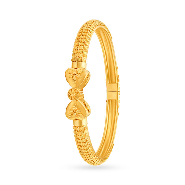 Ornate Gold Bangle,,hi-res 2