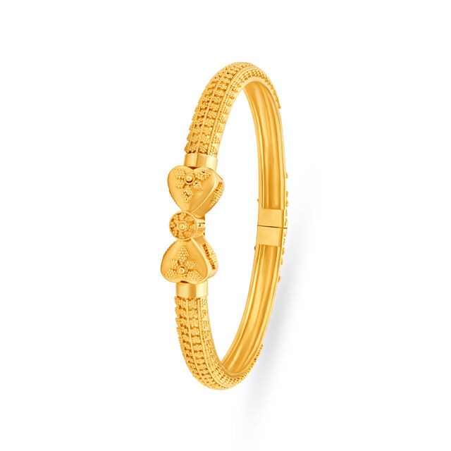 Whimsical 22 Karat Yellow Gold Bowtie Bangle,,hi-res 2