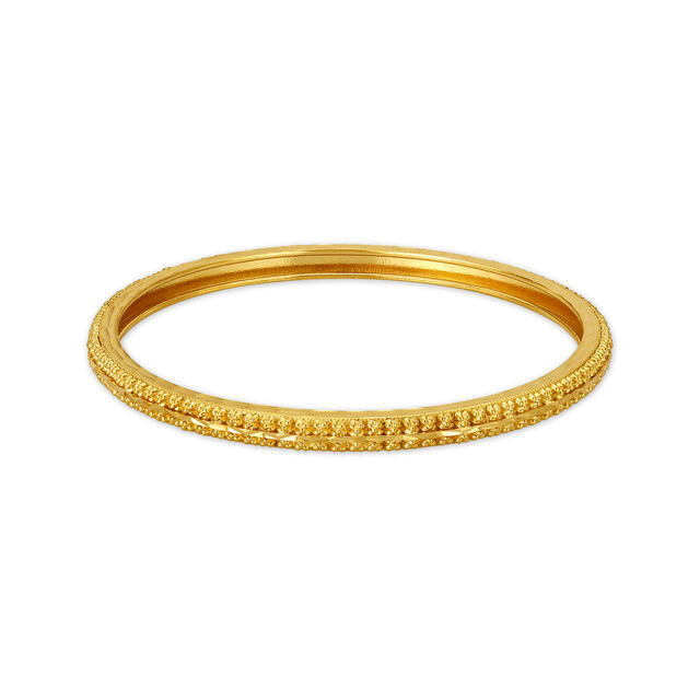 Luxurious 22 Karat Yellow Gold Beaded Bangle 2
