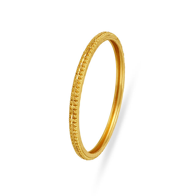 Luxurious 22 Karat Yellow Gold Beaded Bangle 3
