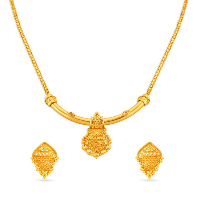 Yellow Gold Necklace Set,,hi-res 