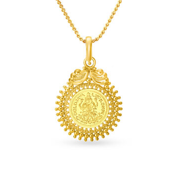 Devotional Gold Lakshmi Kasu Pendant