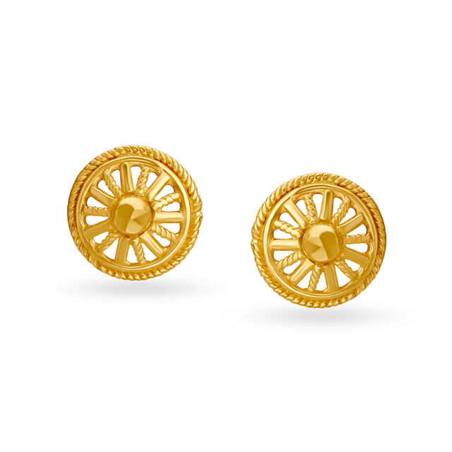 Intricate 22 Karat Yellow Gold Beaded Drop Earrings,,hi-res 3