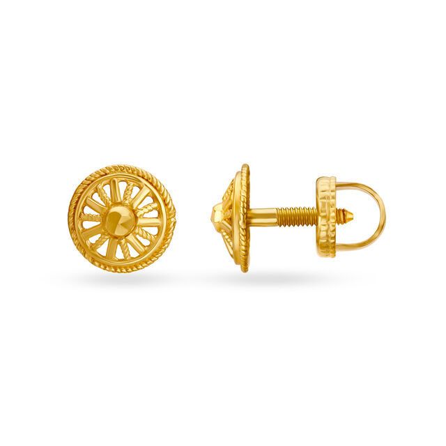 Intricate 22 Karat Yellow Gold Beaded Drop Earrings,,hi-res 4