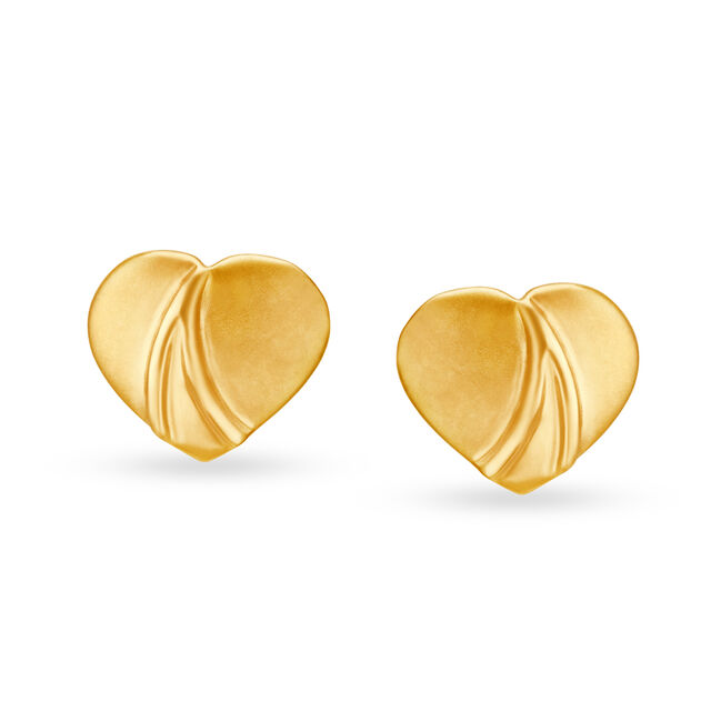 Romantic Gold Stud Earrings 