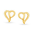 Petite 22 Karat Yellow Gold Heart Studs,,hi-res 