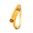 Eccentric 22 Karat Yellow Gold Stacked Hexagon Bangle,,hi-res 2