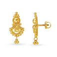 Traditional Fancy Graceful Gold Drop Earrings 4