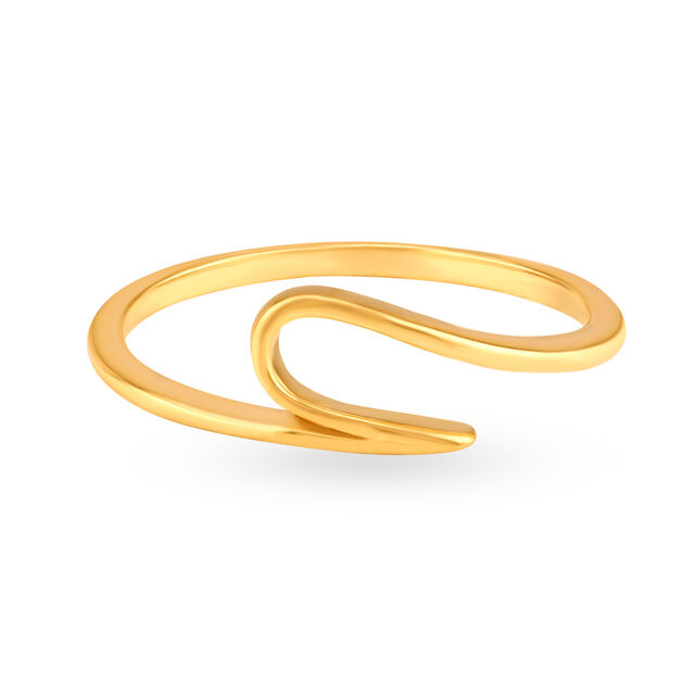 Contemporary 22 Karat Yellow Gold Wave Ring,,hi-res 2