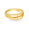 Sleek Gold Mesh Ring 2