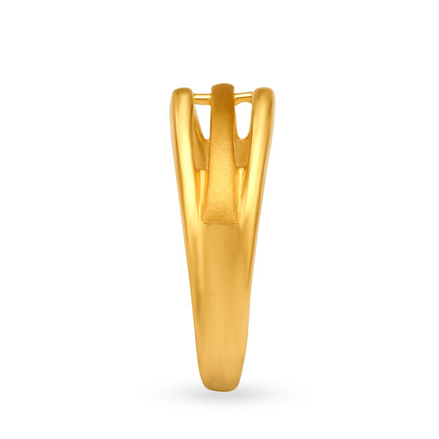 Sleek Gold Mesh Ring 3