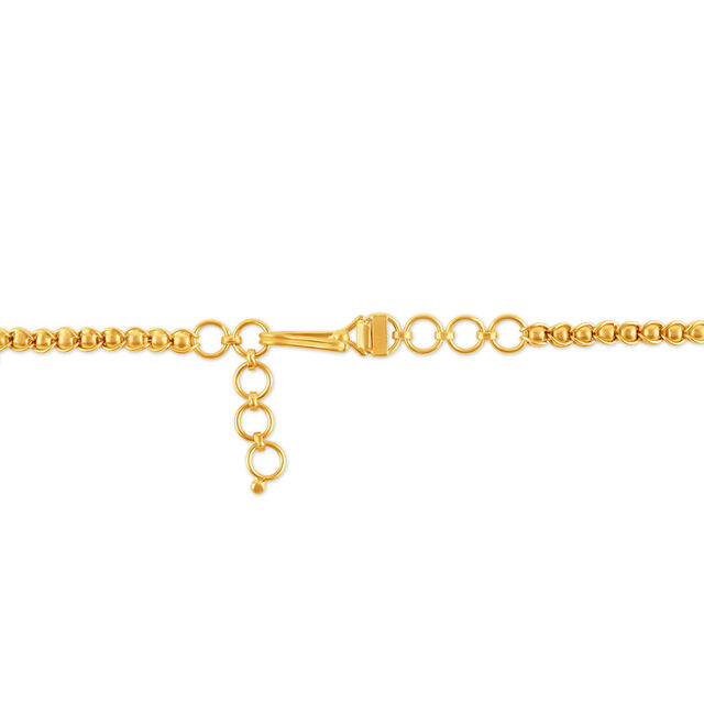Beautiful Yellow Gold Carved Garland Mangalsutra