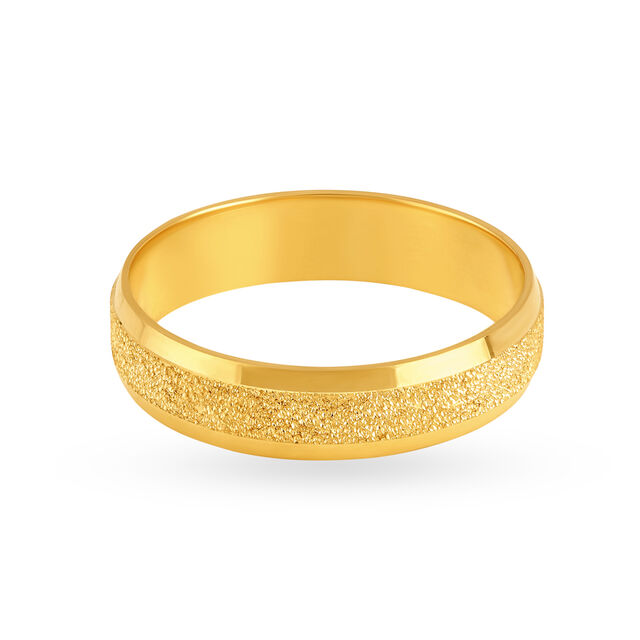 Shimmering Yellow Gold Ribbon Finger Ring,,hi-res 2