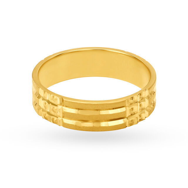Geometric Layered Gold Ring for Men 2