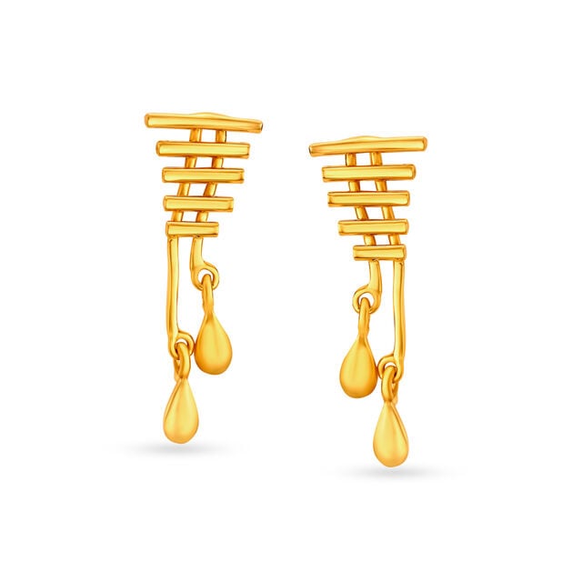 Modern Gold Drop earrings 
