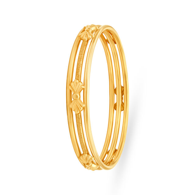 Charming Yellow Gold Bowtie Bangles,,hi-res