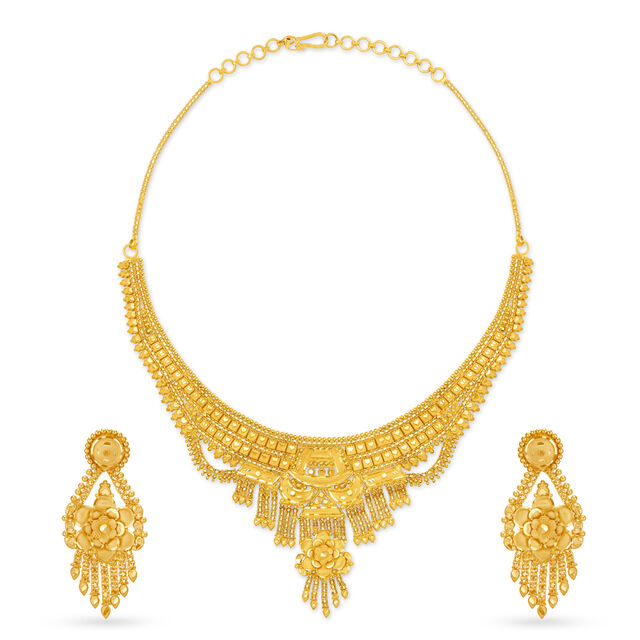 Sublime Gold Necklace Set for the Bengali Bride,,hi-res 