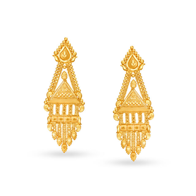 Magnificent Rawa Work Gold Necklace Set,,hi-res 3