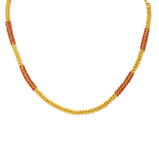 Tantalizing Yellow Gold Beaded Garland Chain,,hi-res 