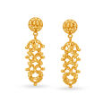 Splendid 22 Karat Yellow Gold Dangling Filigree Drop Earrings,,hi-res 