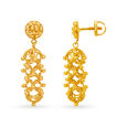 Splendid 22 Karat Yellow Gold Dangling Filigree Drop Earrings,,hi-res 2