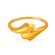 Elegant 22 Karat Yellow Gold Petal Finger Ring,,hi-res 2