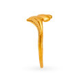 Elegant 22 Karat Yellow Gold Petal Finger Ring,,hi-res 3