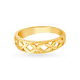 Classic 22 Karat Yellow Gold Floral Finger Ring,,hi-res 2