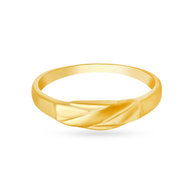 Artistic 22 Karat Yellow Gold Abstract Finger Ring,,hi-res