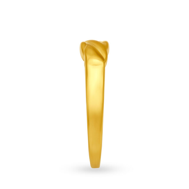 Artistic 22 Karat Yellow Gold Abstract Finger Ring,,hi-res