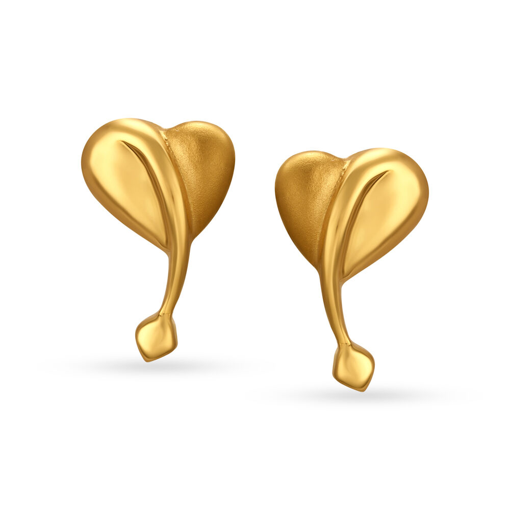 Tanishq heart shaped earrings hot sale